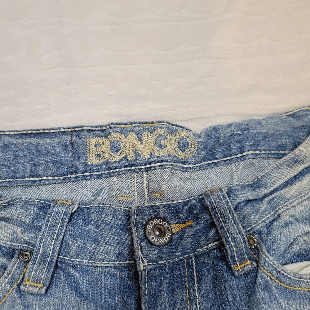 Bongo Early 2000s Y2k Blue Light Wash Casual Everyday Distressed Folded Shorts 5 - Picture 4 of 8